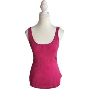 Ted Baker Noralou Rib Tank Top Neon Pink